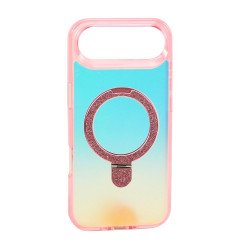 Color Gradient Design Style Magnetic Magsafe Phone Case with Glitter Kickstand Ring for Apple iPhone 17 Air (Pink) Color Gradient Design Style Magnetic Magsafe Phone Case with Glitter Kickstand Ring for Apple iPhone 17 Air (Pink)